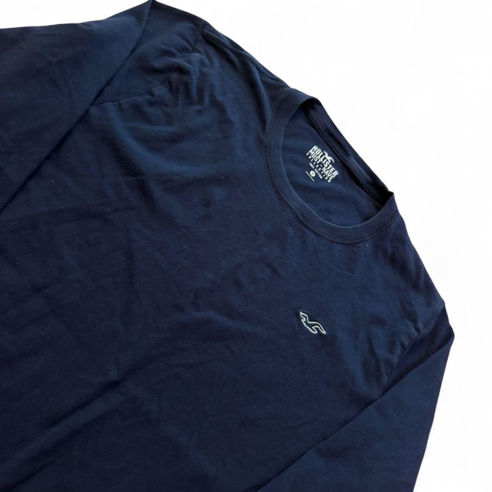 Hollister Must-Have Collection Mens Navy Long Sleeve T-Shirt Medium Logo